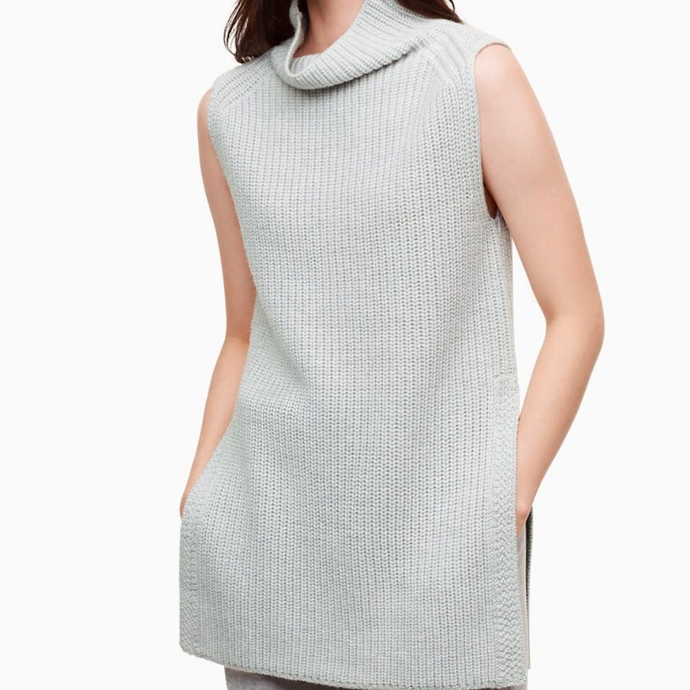 Aritzia  Wilfred Sweater Vest 100% Wool Grey Size small